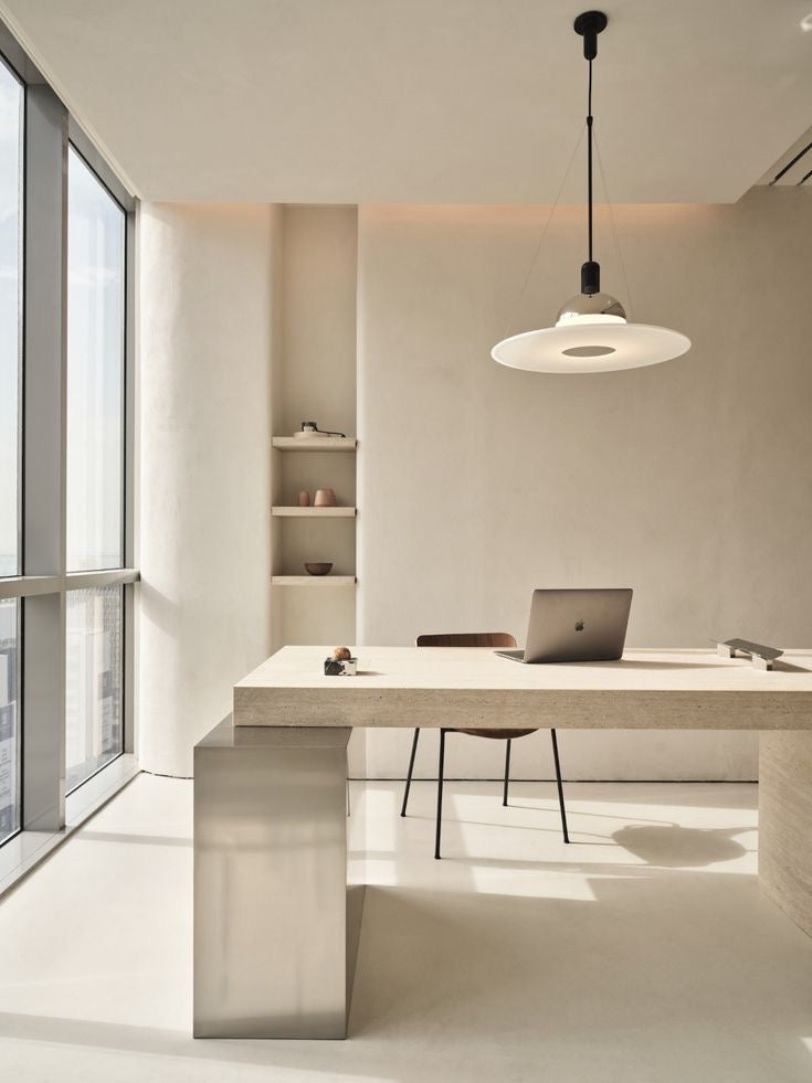 B2B minimalistische interieurstyling - thuis kantoor